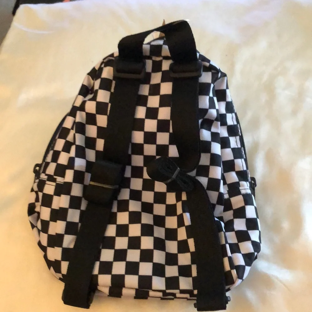 Vans Got This Mini Nylon Backpack Black & White Checkered Print NWT